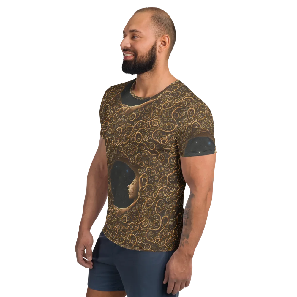 Ethereal Coils on Men's Athletic T-Shirt — Left