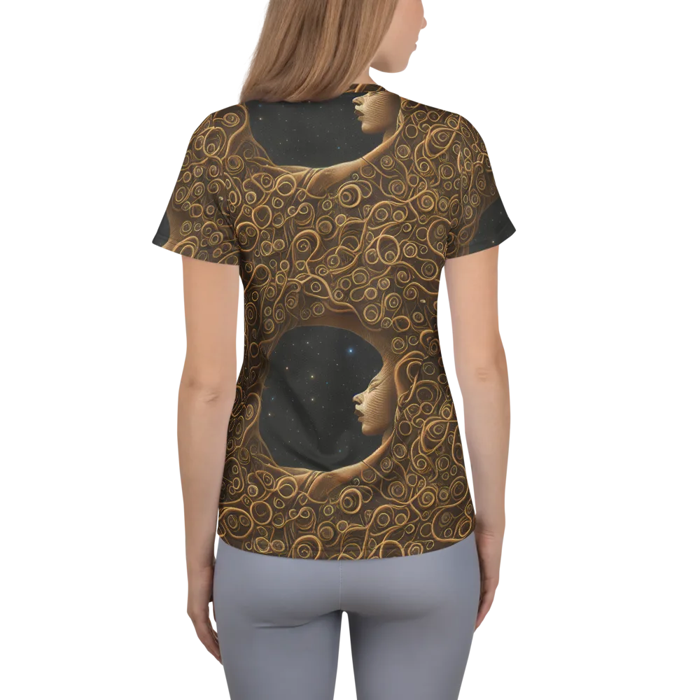 Ethereal Coils on Women's Athletic T-Shirt — Back