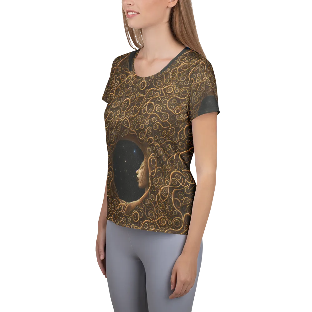 Ethereal Coils on Women's Athletic T-Shirt — Left