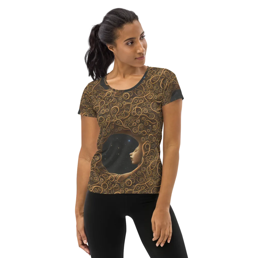 Ethereal Coils on Women's Athletic T-Shirt — Front