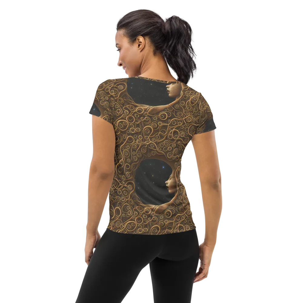 Ethereal Coils on Women's Athletic T-Shirt — Back