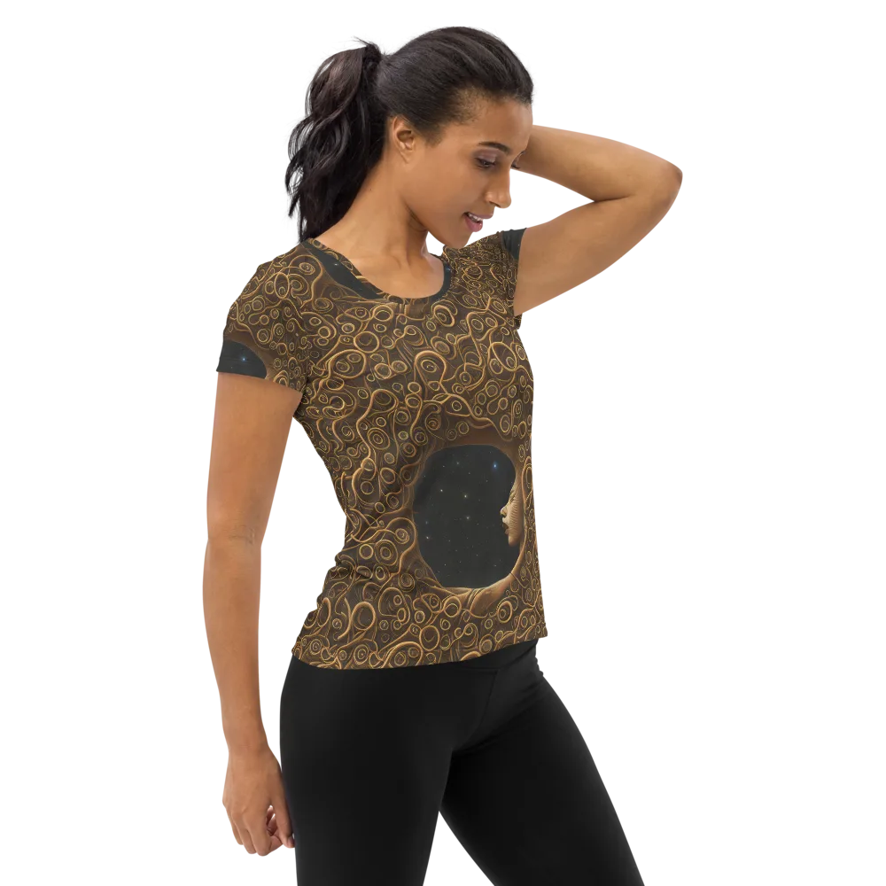 Ethereal Coils on Women's Athletic T-Shirt — Right