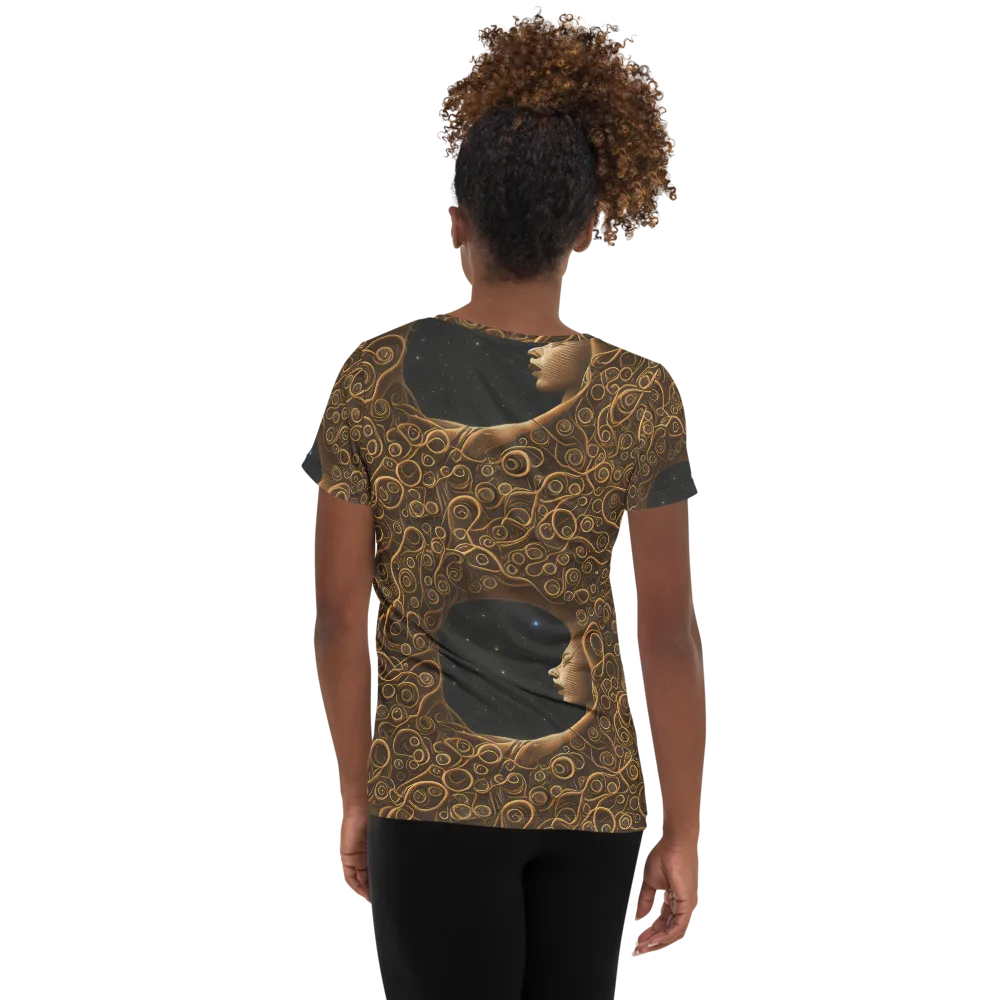 Ethereal Coils on Women's Athletic T-Shirt — Back