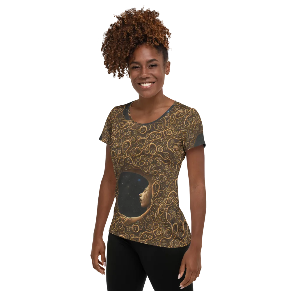 Ethereal Coils on Women's Athletic T-Shirt — Left