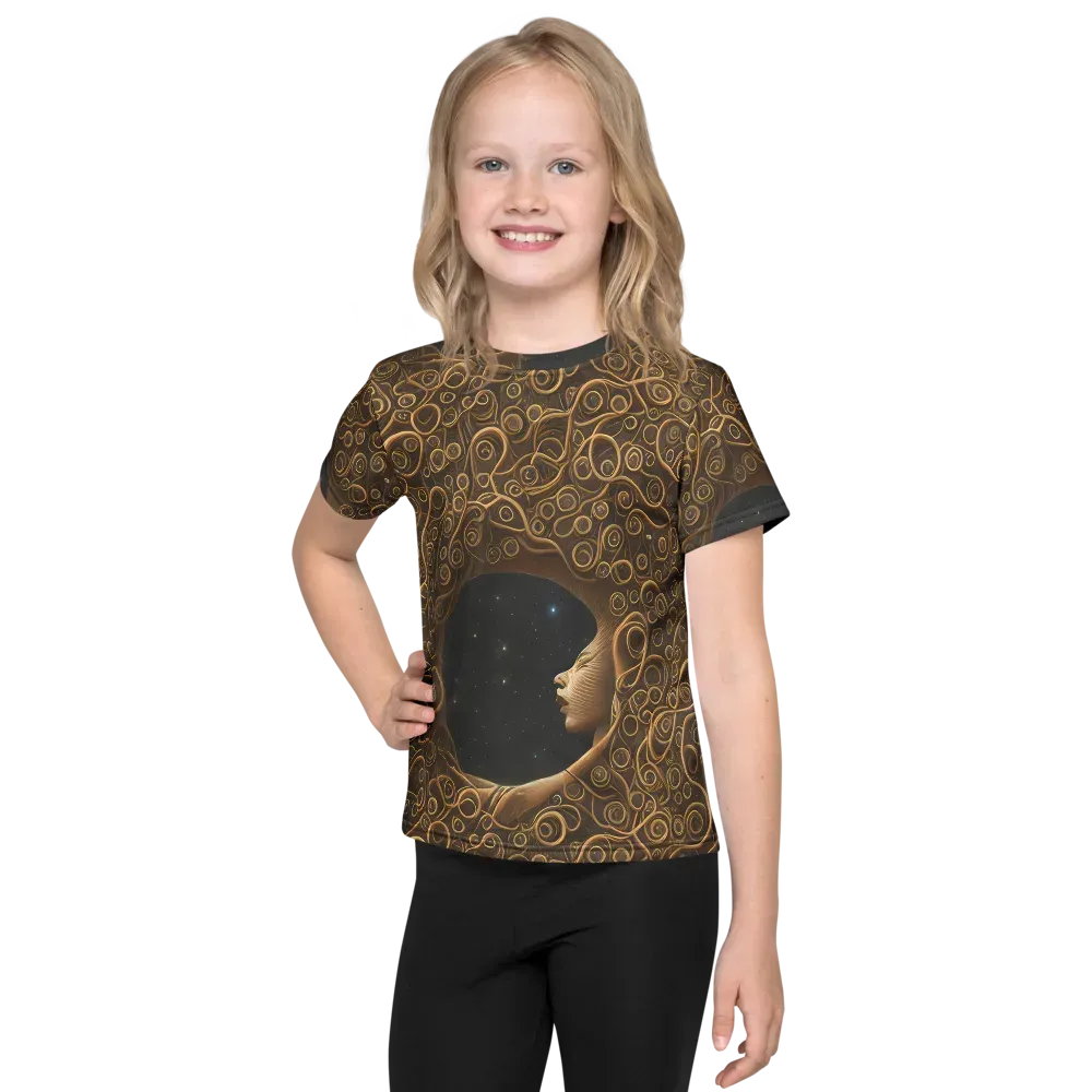 Ethereal Coils on Kids Crew Neck T-Shirt — Front