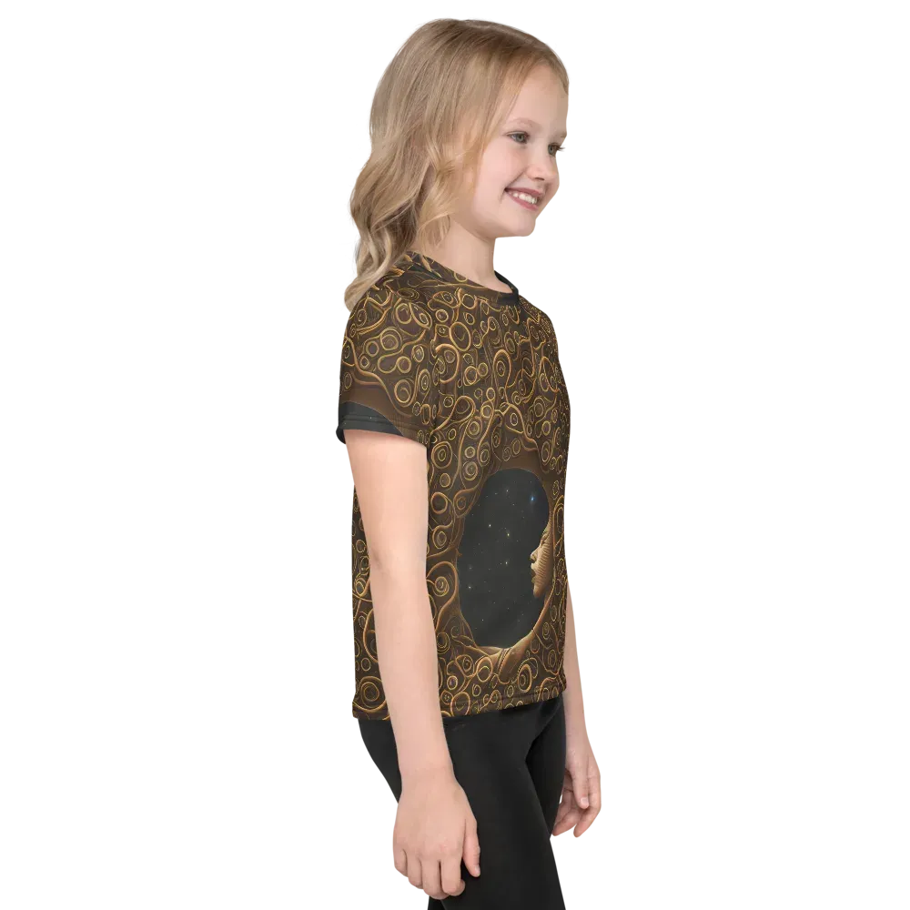 Ethereal Coils on Kids Crew Neck T-Shirt — Right