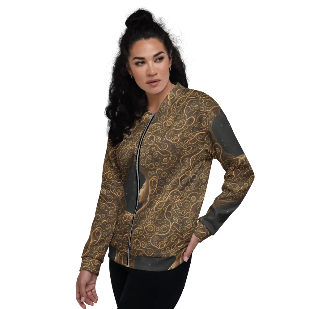 Ethereal Coils on Bomber Jacket — Left