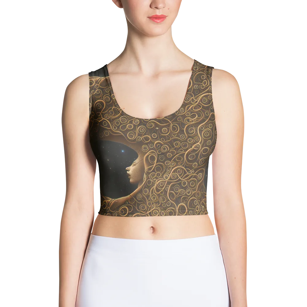 Ethereal Coils on Crop Top — Front