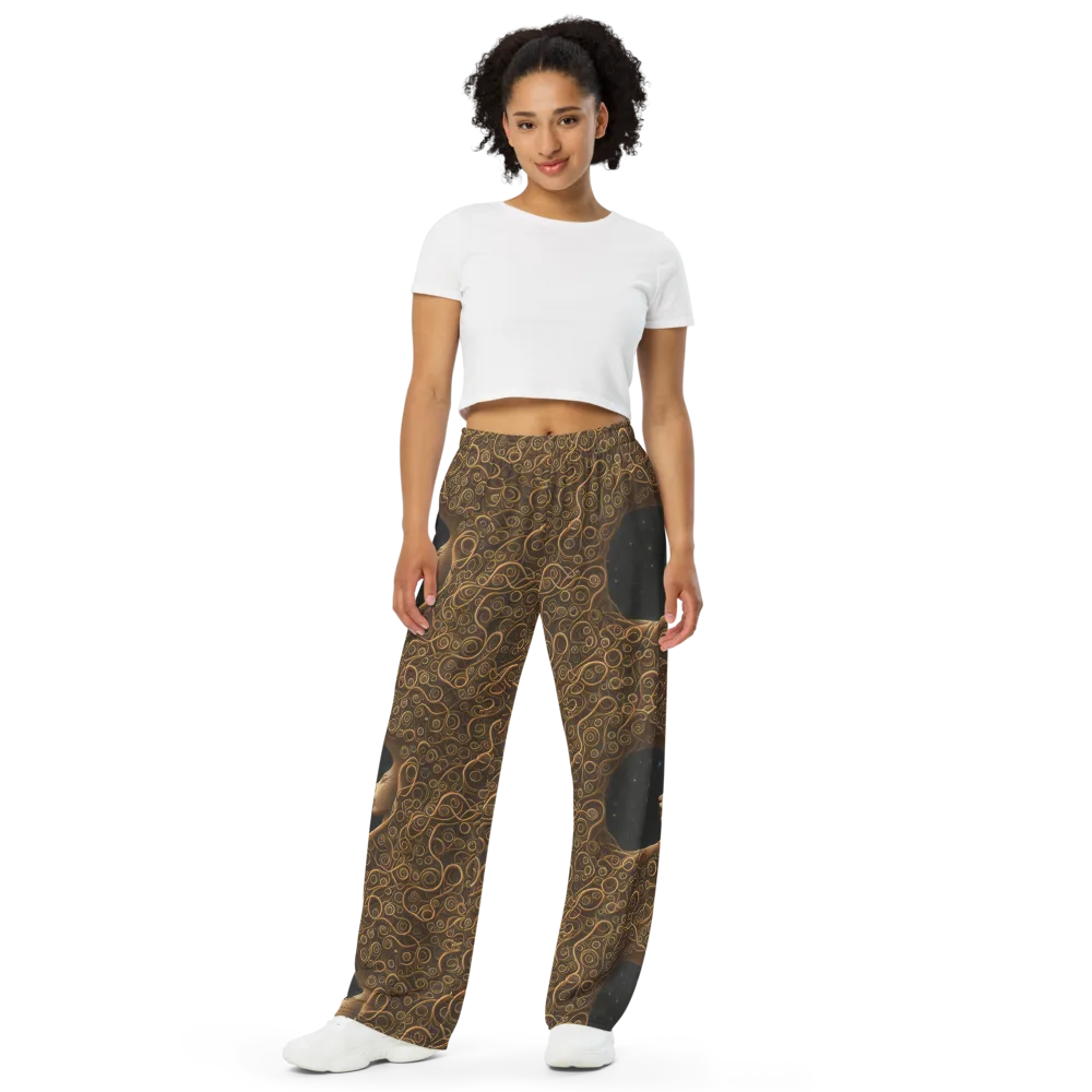 Ethereal Coils on Wide-Leg Pants — Front