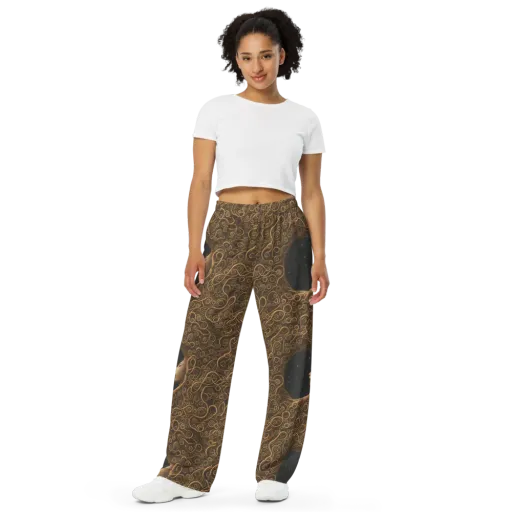 Ethereal Coils on a Wide-Leg Pants