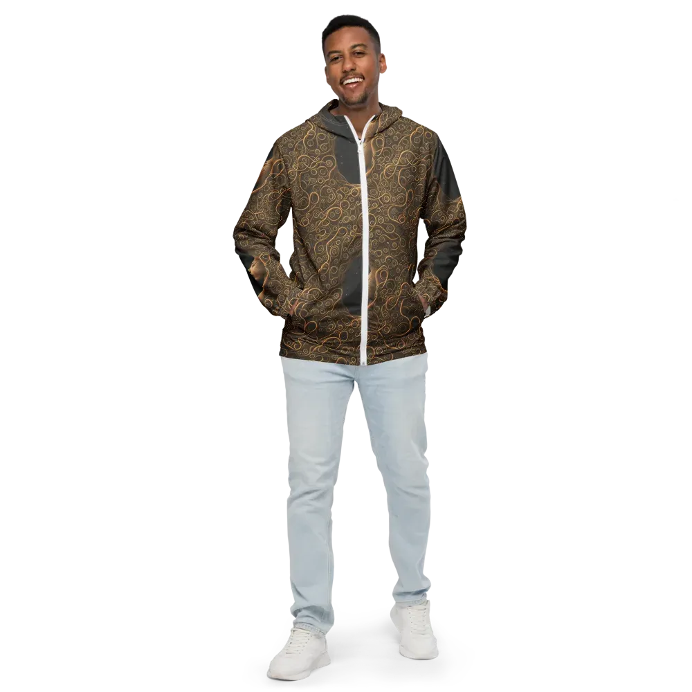 Ethereal Coils on Men's Windbreaker — Front