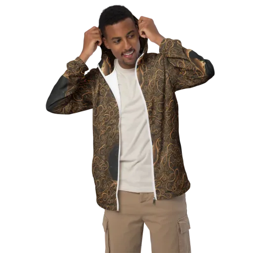 Ethereal Coils on a Men's Windbreaker
