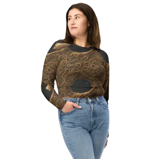Ethereal Coils on a Long Sleeve Crop Top