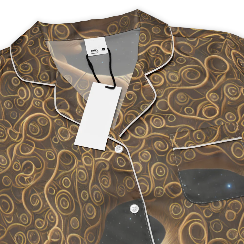 Ethereal Coils on Women's Short Sleeve Pajama Top — Product details