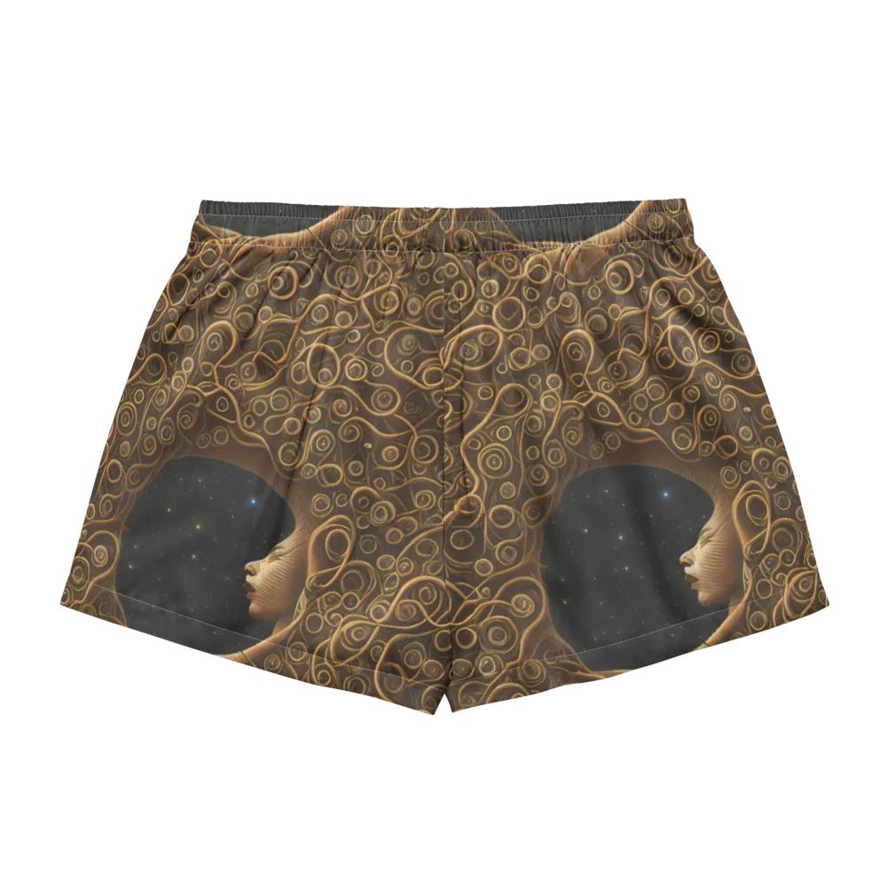 Ethereal Coils on Women's Pajama Shorts — Back