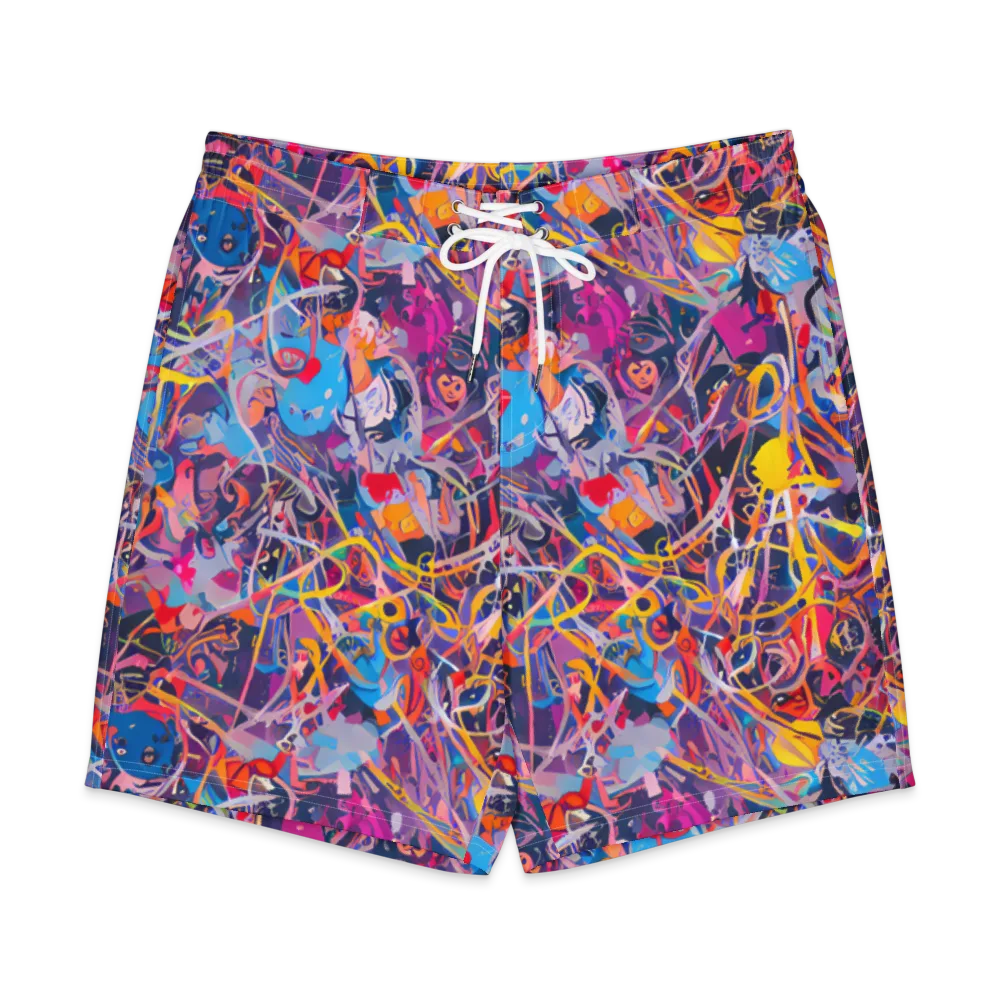Vibrant Fusion on Men's Board Shorts — Front
