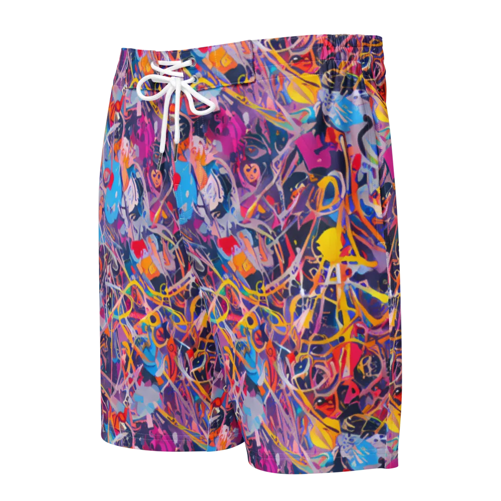 Vibrant Fusion on Men's Board Shorts — Front