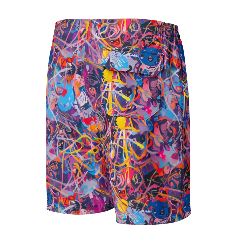 Vibrant Fusion on Men's Board Shorts — Back