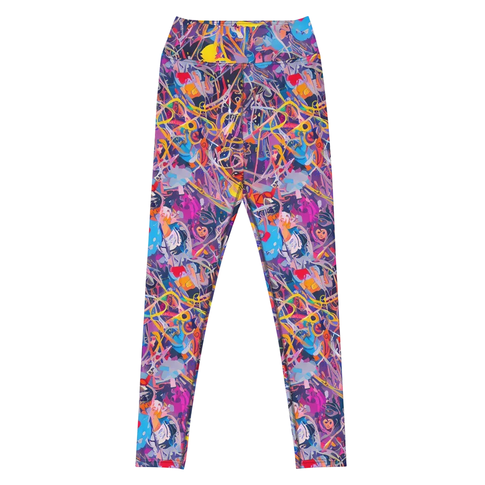 Vibrant Fusion on Yoga Leggings — Front