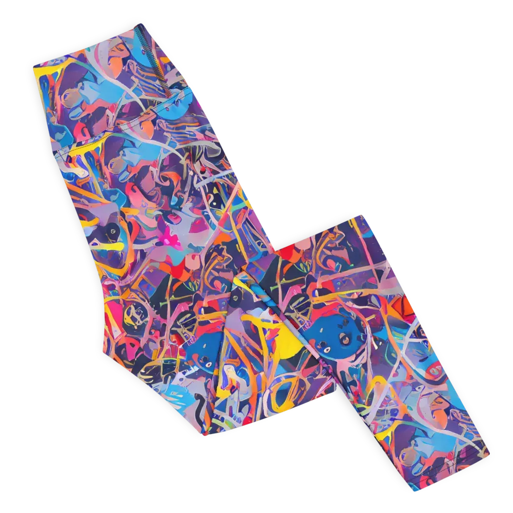 Vibrant Fusion on Yoga Leggings — Right