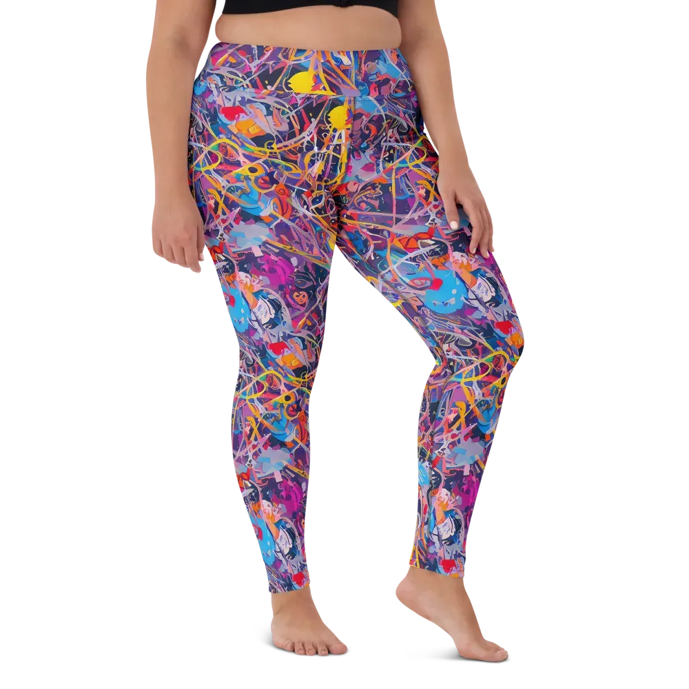 Vibrant Fusion on Yoga Leggings — Front