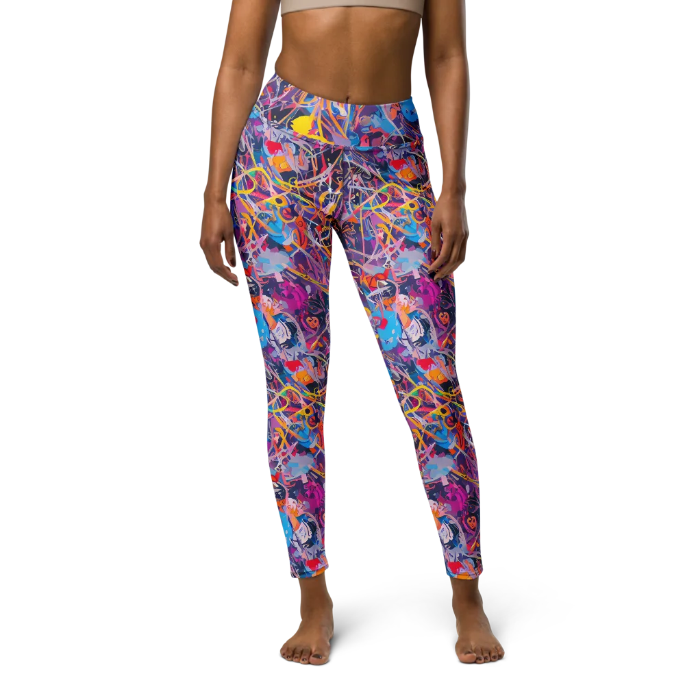 Vibrant Fusion on Yoga Leggings — Front