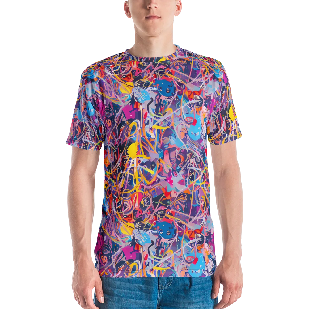 Vibrant Fusion on Men's Crew Neck T-Shirt — Front