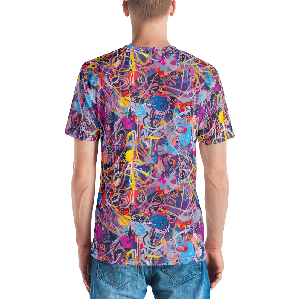Vibrant Fusion on Men's Crew Neck T-Shirt — Back