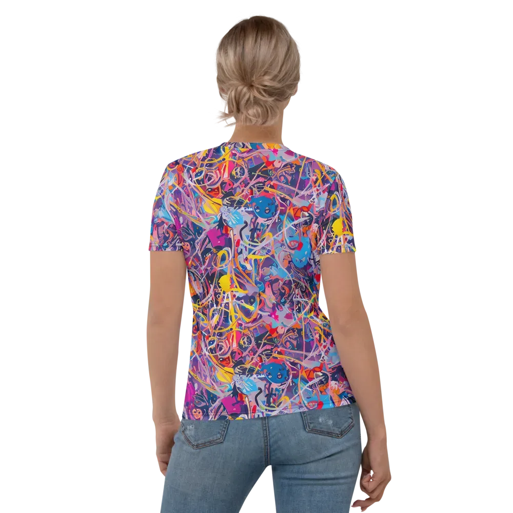 Vibrant Fusion on Women's Crew Neck T-Shirt — Back