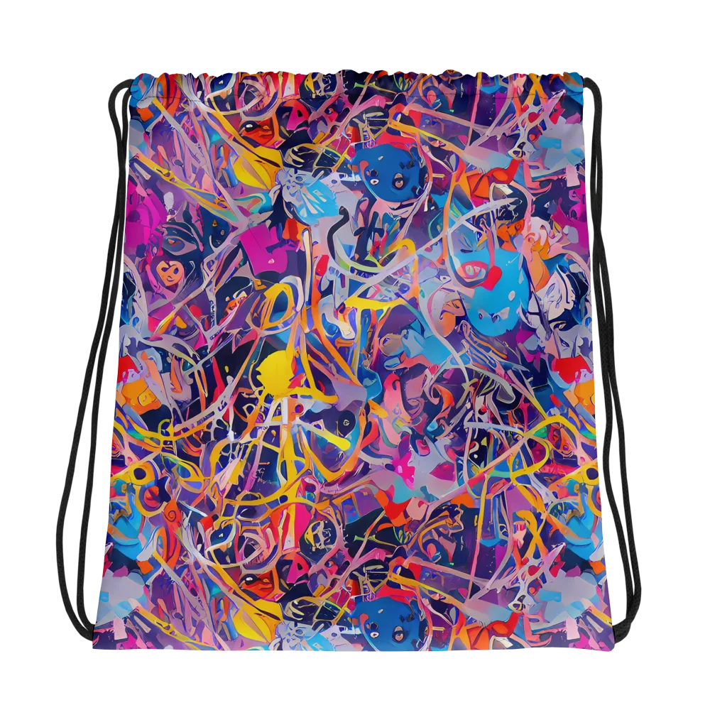 Vibrant Fusion on Drawstring Bag — Photo