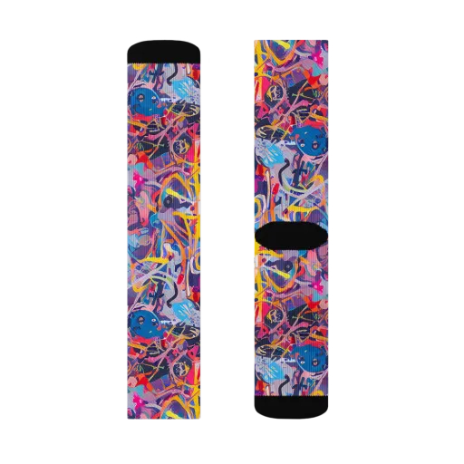 Vibrant Fusion on a Socks