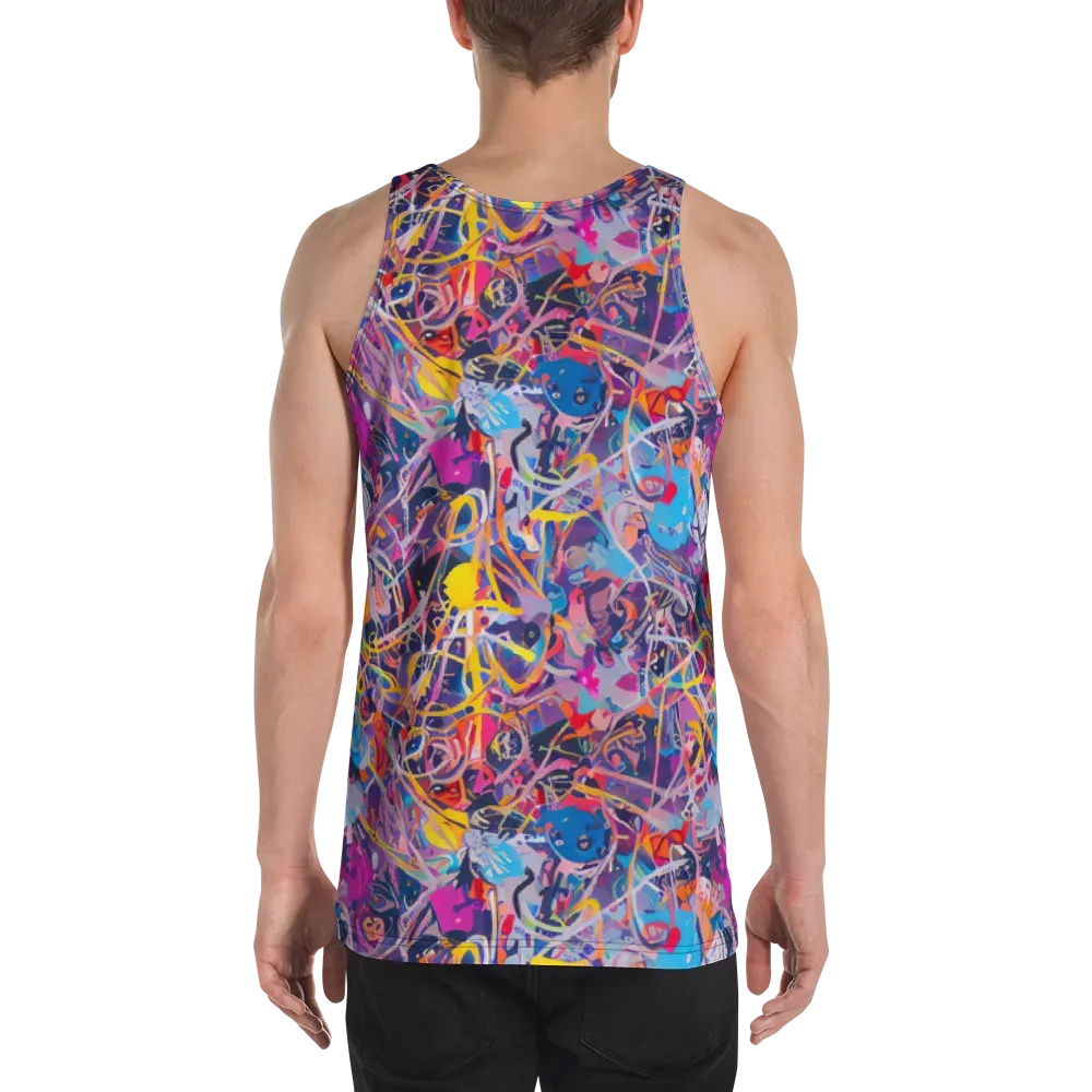 Vibrant Fusion on Men's Tank Top — Back