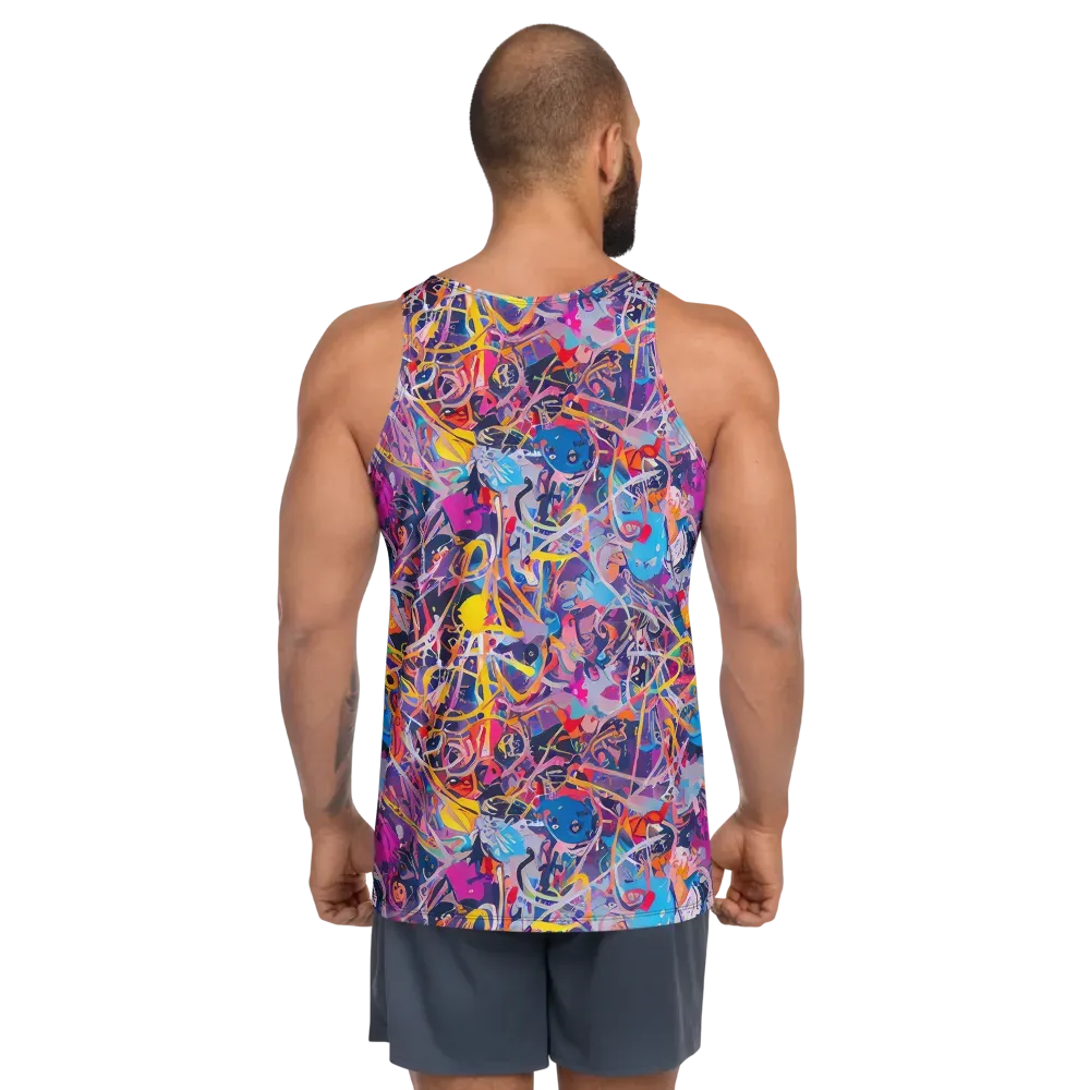 Vibrant Fusion on Men's Tank Top — Back
