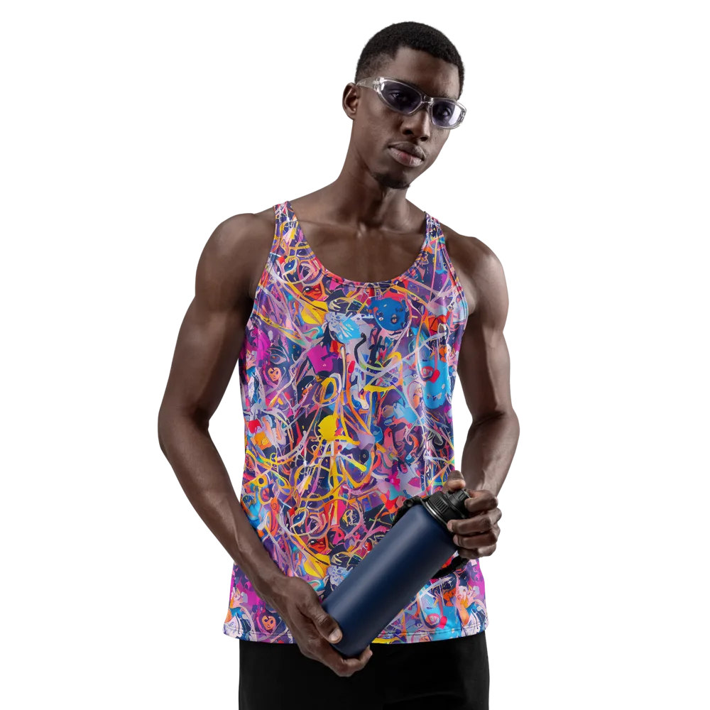 Vibrant Fusion on Men's Tank Top — Front