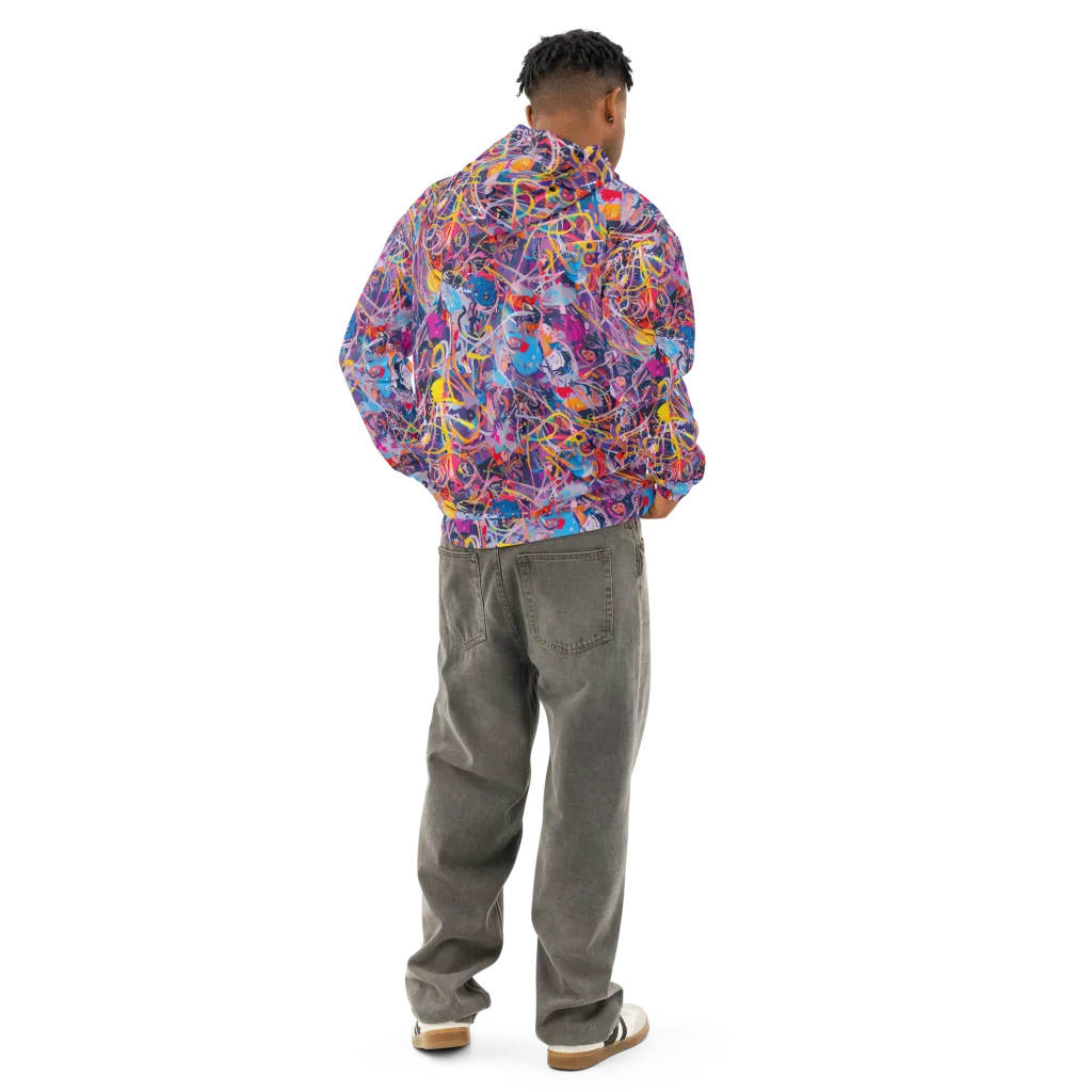 Vibrant Fusion on Cotton Hoodie — Back