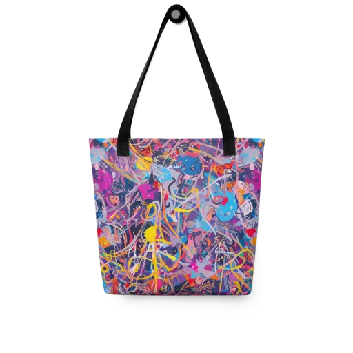 Vibrant Fusion on a Tote Bag