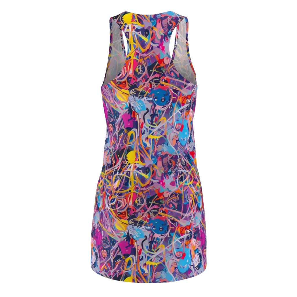 Vibrant Fusion on Racerback Dress — Back