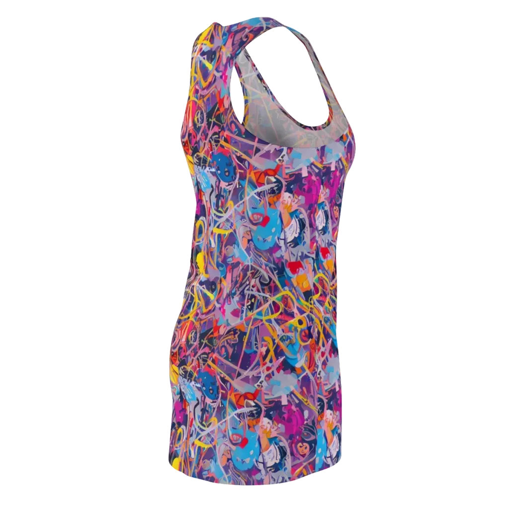 Vibrant Fusion on Racerback Dress — Back Side