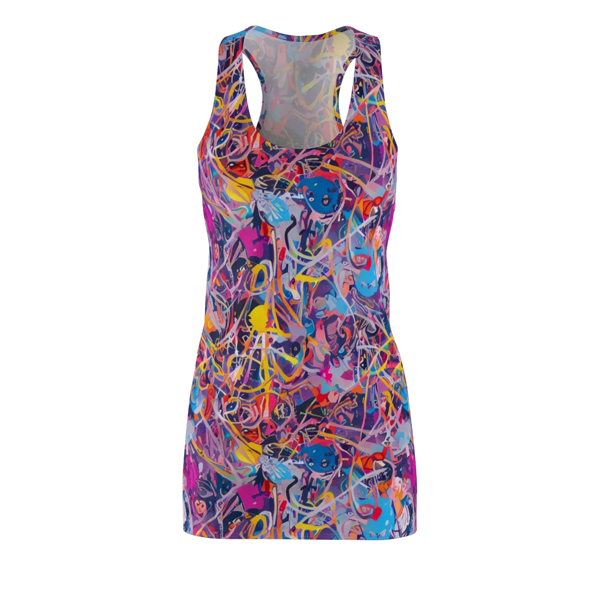 Vibrant Fusion on Racerback Dress — Front