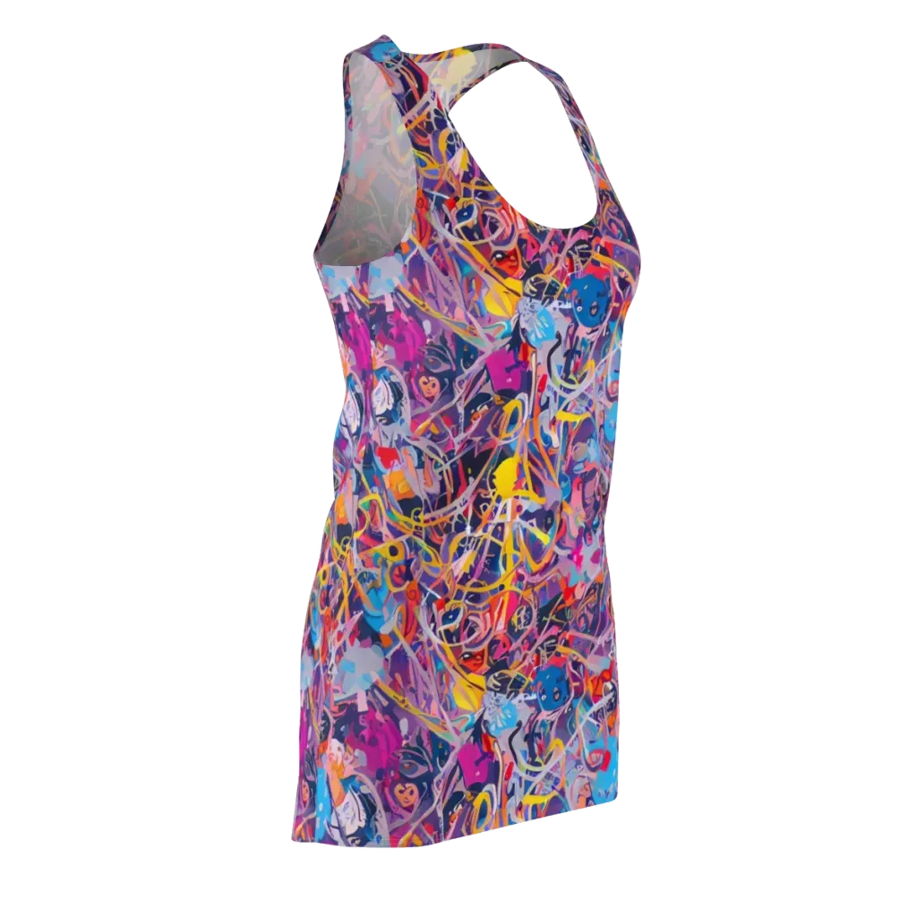 Vibrant Fusion on Racerback Dress — Front Side