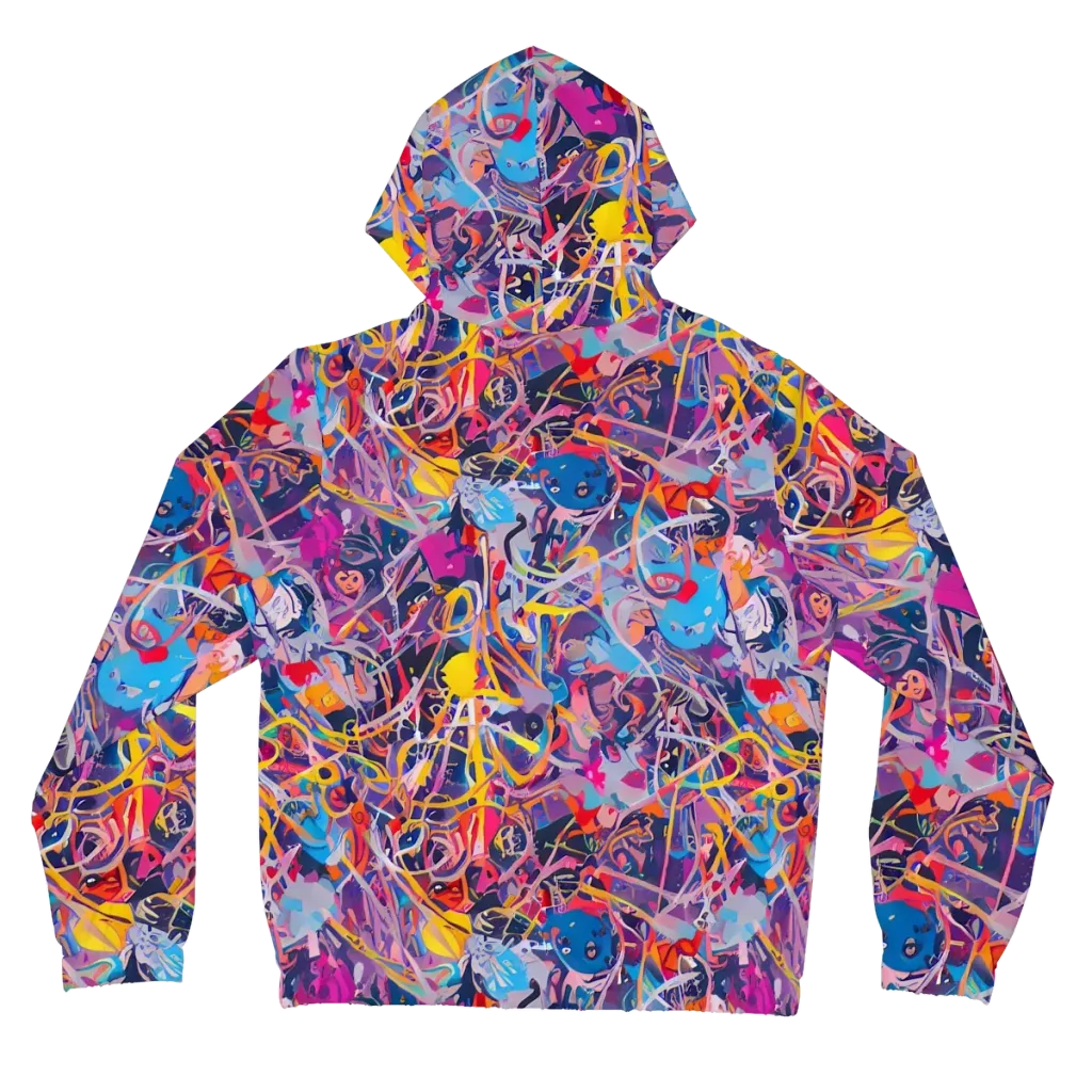 Vibrant Fusion on Women's Full-Zip Hoodie — Back