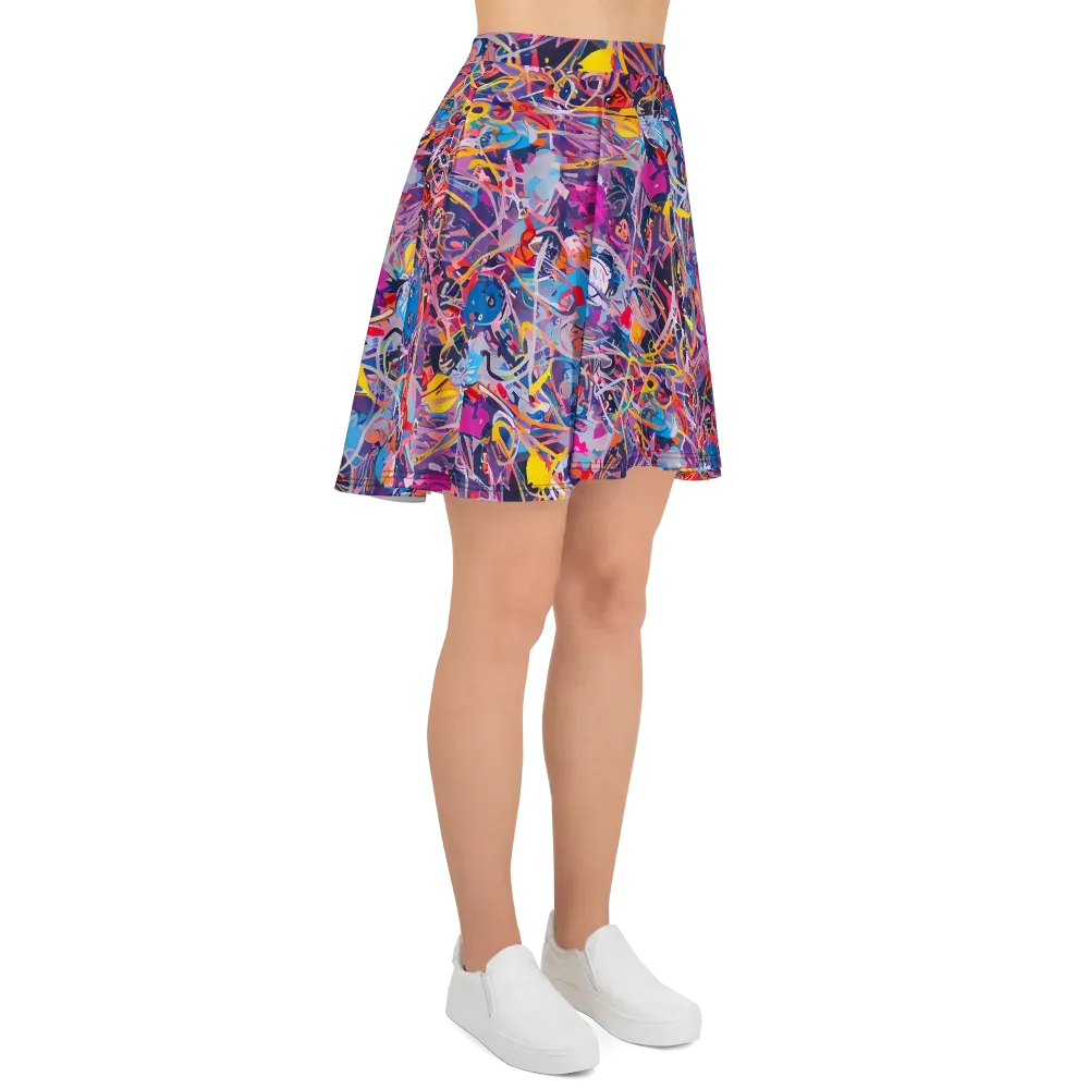 Vibrant Fusion on Skater Skirt — Right
