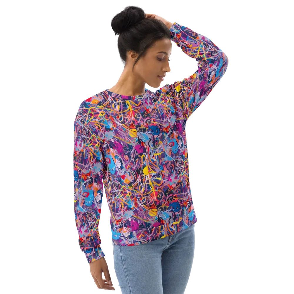 Vibrant Fusion on Sweatshirt — Right Front