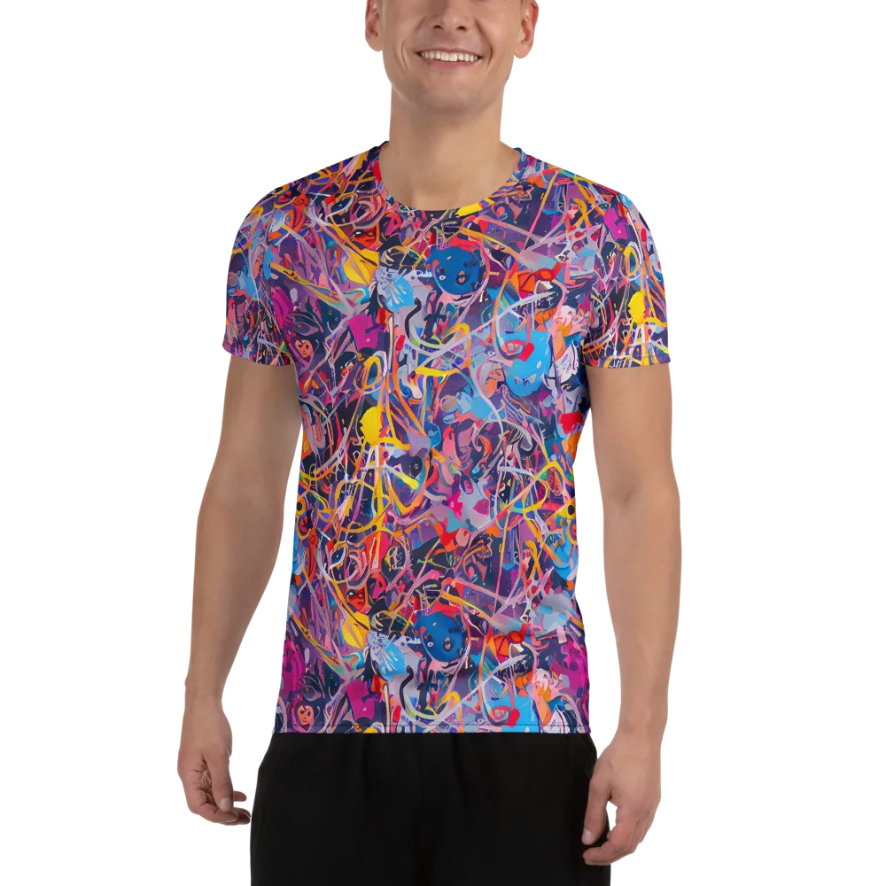 Vibrant Fusion on Men's Athletic T-Shirt — Front