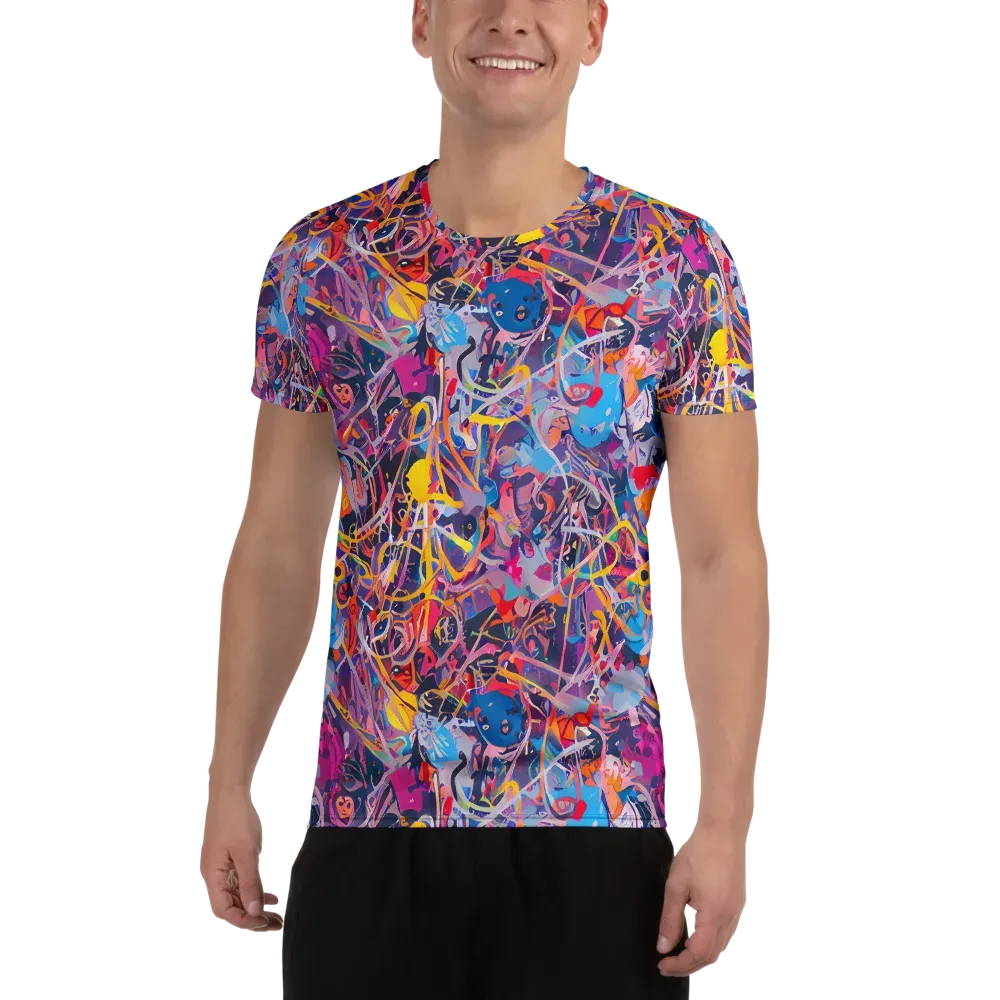 Vibrant Fusion on Men's Athletic T-Shirt — Front