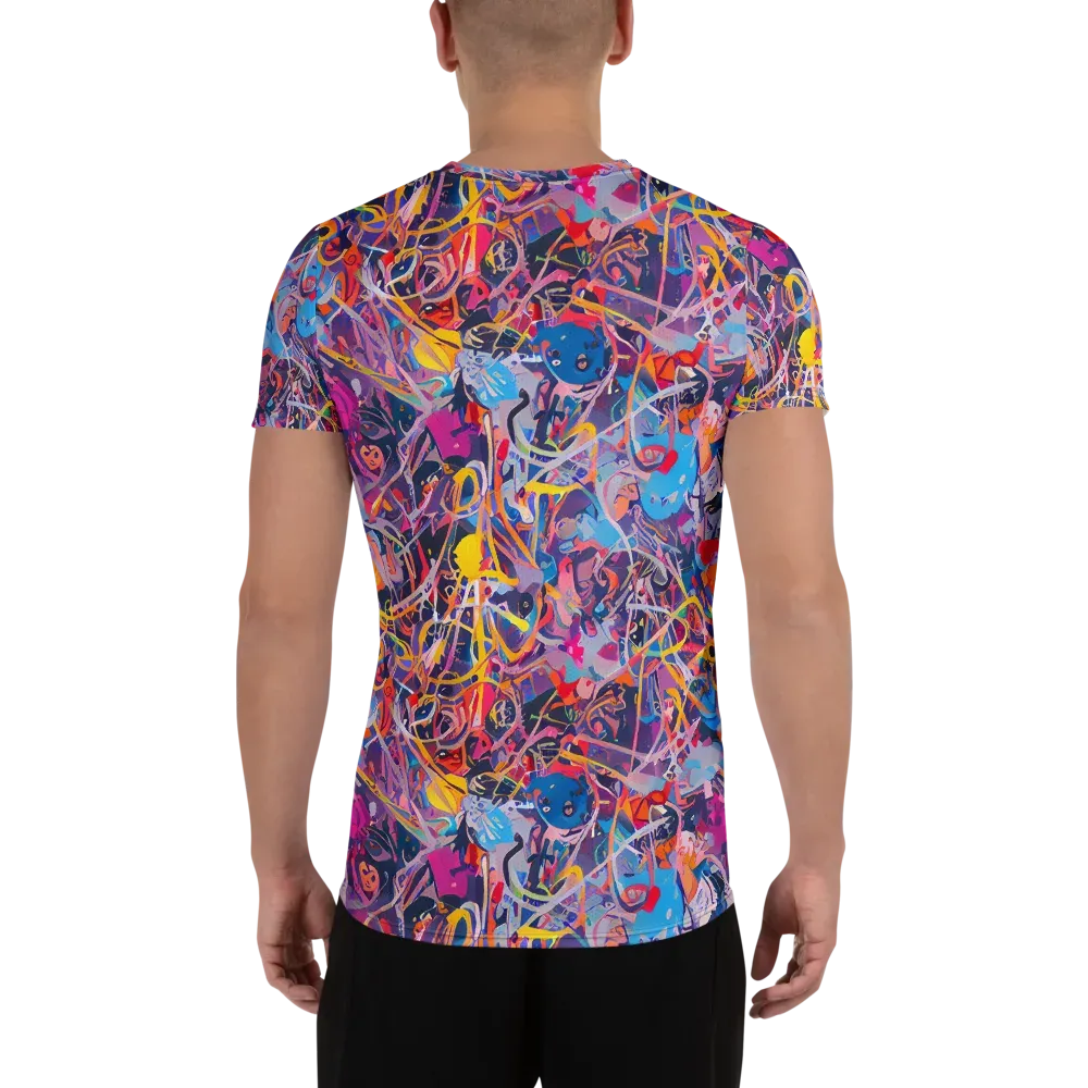Vibrant Fusion on Men's Athletic T-Shirt — Back