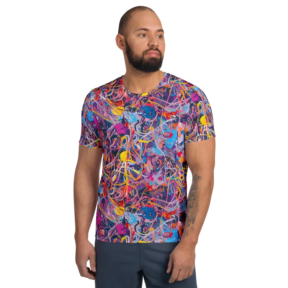 Vibrant Fusion on Men's Athletic T-Shirt — Front
