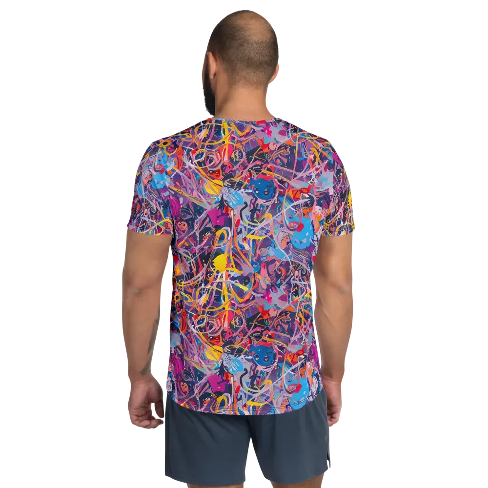 Vibrant Fusion on Men's Athletic T-Shirt — Back