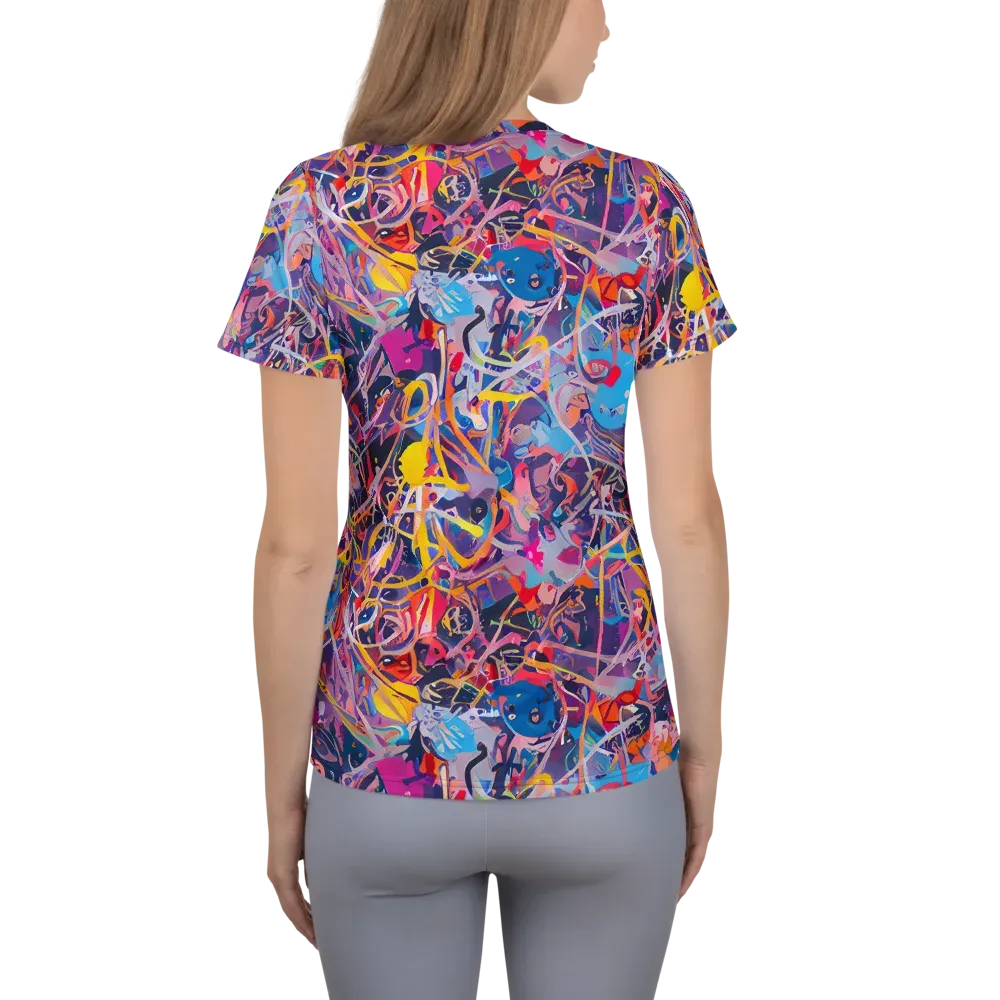 Vibrant Fusion on Women's Athletic T-Shirt — Back