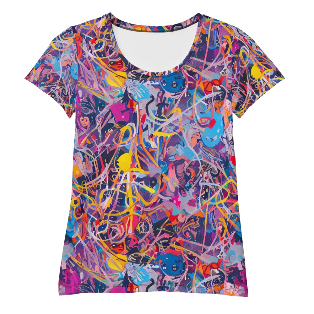 Vibrant Fusion on Women's Athletic T-Shirt — Front